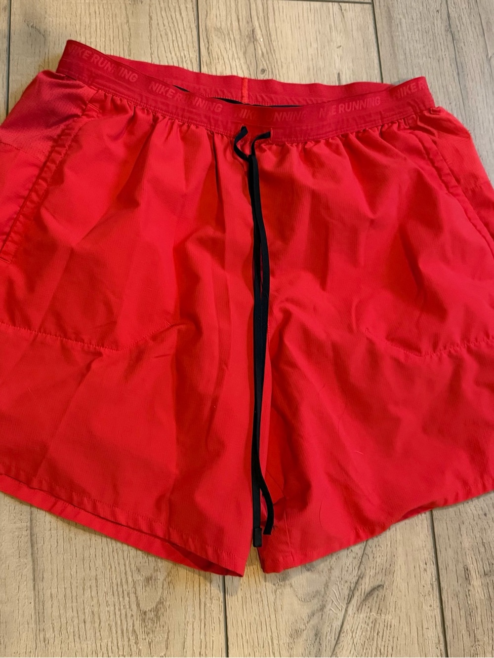 Nike Men's Dri-FIT Black and Red Athletic Shorts
